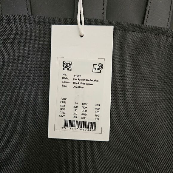 Rains Black Backpack with White Trim main image 4